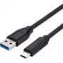 SECOMP Standard USB 3.2 Gen 1-kabel, USB A naar C, 0,5 m, zwart (S3015)