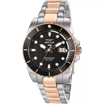 SECTOR MAN R3253276002 41 mm RVS quartz horloge blauwe wijzerplaat zilveren milanaise band