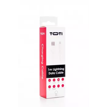 SEEK TOTI USB-A naar Lightning, 1m PVC-datakabel 2A (niet MFI), wit