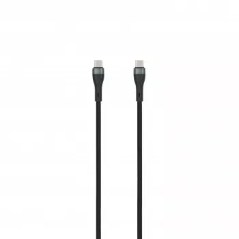 SEEK TOTI USB-C naar USB-C 2m gevlochten kabel 3A zwart