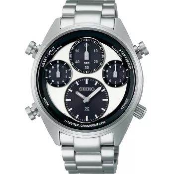 SEIKO SFJ001P1 heren solar quartz chronograaf horloge 42mm roestvrij staal