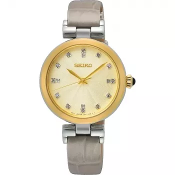 SEIKO SRZ546P1 dames quartz horloge 30mm edelstahl zilveren wijzerplaat
