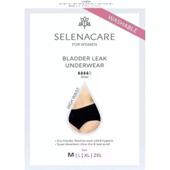 Selenacare Bladderleak Underwear High Waist zwart / L