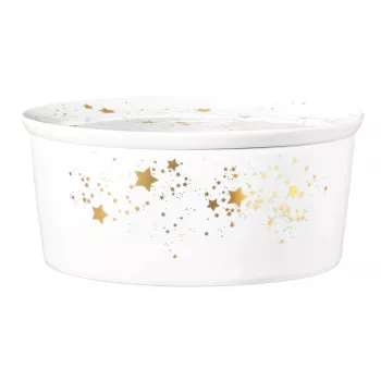 SELTMANN LIBERTY GOLDEN STARS serveerschaal met deksel 21x9 cm