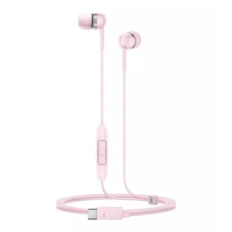 Sennheiser CX 80U bedrade in-ear-koptelefoon met microfoon en inline-afstandsbediening, Sakura Pink, 17 Hz - 20 kHz