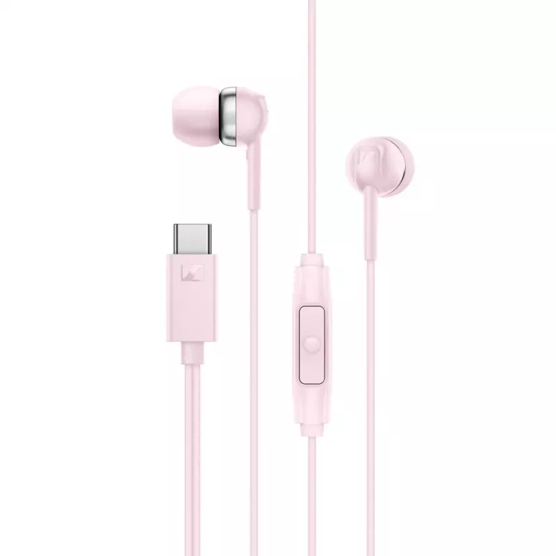 Sennheiser CX 80U bedrade in-ear-koptelefoon met microfoon en inline-afstandsbediening, Sakura Pink, 17 Hz - 20 kHz