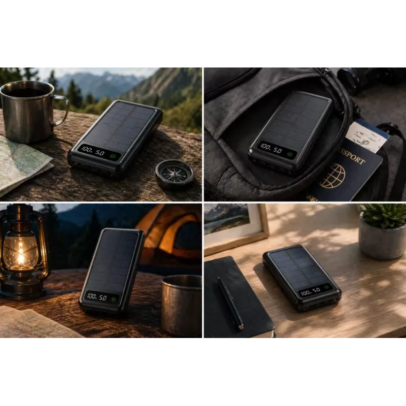 Setty Solar Power Bank SLR-120 20000 mAh zwart