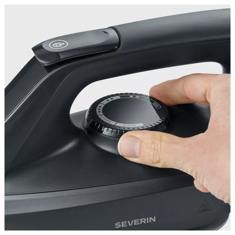 Severin BA 3192 stoomstrijkstation, 2400W, keramische zoolplaat, 160 g/min stoom, 450 g/min stoomstoot, mat zwart