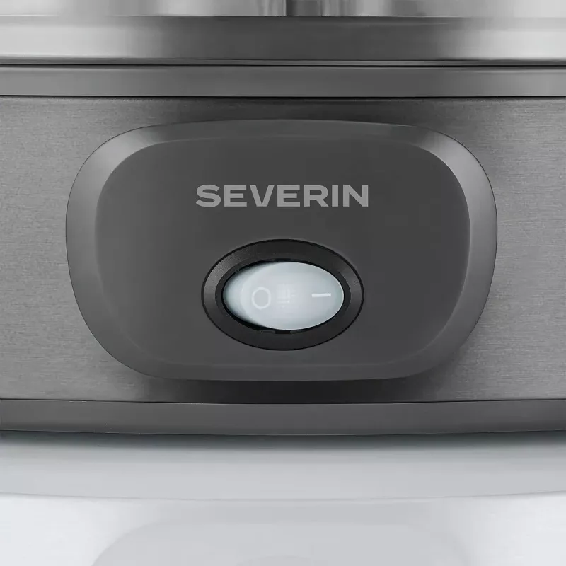 Severin JG 3510 yoghurtmaker, 7 x 150 ml potjes, Dark Inox/Zwart