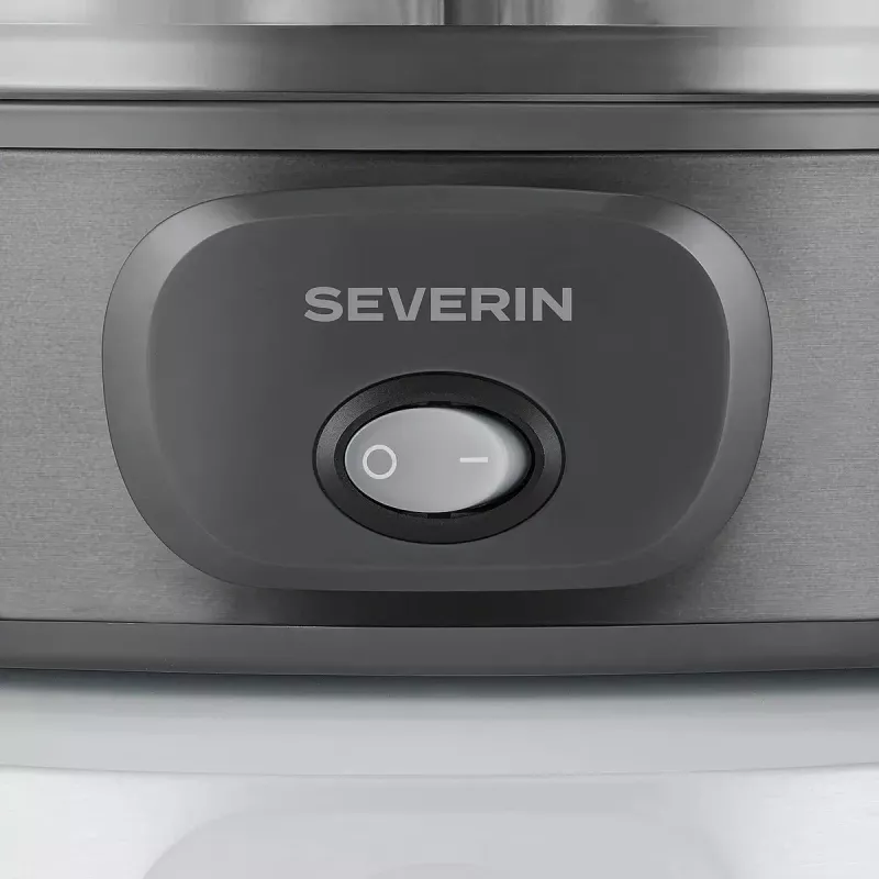 Severin JG 3510 yoghurtmaker, 7 x 150 ml potjes, Dark Inox/Zwart