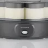 Severin JG 3510 yoghurtmaker, 7 x 150 ml potjes, Dark Inox/Zwart
