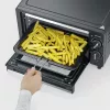Severin TO 2062 mini-oven, 9 L, 800 W, met draaispit, geborsteld roestvrij staal/zwart