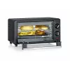 Severin TO 2062 mini-oven, 9 L, 800 W, met draaispit, geborsteld roestvrij staal/zwart