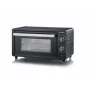 Severin TO 2062 mini-oven, 9 L, 800 W, met draaispit, geborsteld roestvrij staal/zwart