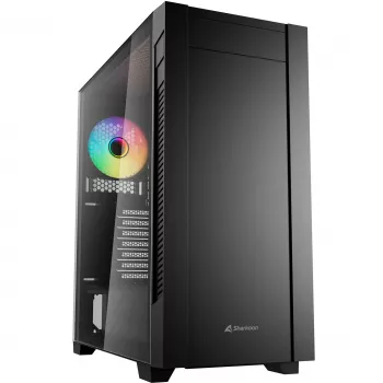 Sharkoon S25-W2 ARGB Black Tempered Glass Midi Tower behuizing (Model 2026)