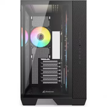 Sharkoon Steel Shark Black Tempered Glass x2 Mid-Tower behuizing