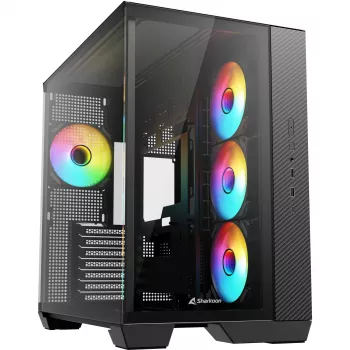 Sharkoon Steel Shark Black Tempered Glass x2 Mid-Tower behuizing