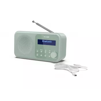 Sharp Tokyo DR-P420(GN) Draagbare DAB+/FM-radio, Bluetooth 5.0, Aquamarine Green