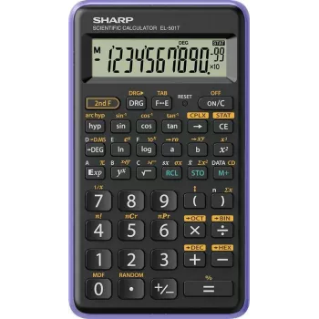 Sharp EL-501T wetenschappelijke zakrekenmachine, 10-cijferig LCD, 131 functies, zakformaat, zwart SH-EL501TBVL