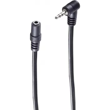 SHIVERPEAKS BASIC-S 2,5 mm haakse jackstekker naar 3,5 mm jackbus audio-verlengkabel, 0,2 m, zwart BS30781