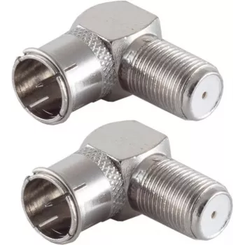 SHIVERPEAKS BASIC-S F-Quick haakse adapter-set, 2x F-stekker naar F-bus, 75 Ohm, vernikkeld BS15-300414