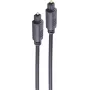 SHIVERPEAKS BASIC-S glasvezel-audiokabel, Toslink naar Toslink, 10,0 m, 4,0 mm, zwart BS69004-10