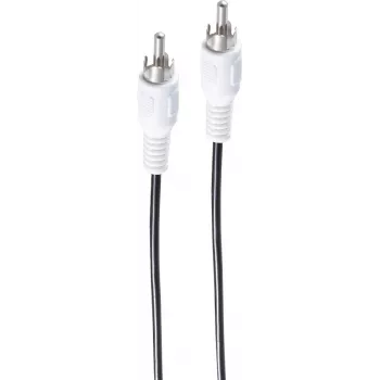 SHIVERPEAKS BASIC-S mono RCA audiokabel, 5,0 m, zwart, polybag BS40005