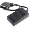shiverpeaks BASIC-S scart-splitterkabel, 1x scart-stekker naar 3x scart-bus, 0,5 m, volledig bedraad, zwart (BS94051)