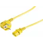 SHIVERPEAKS BS09-05182 gele 1,8 m CEE 7/7 naar IEC C13 stroomkabel
