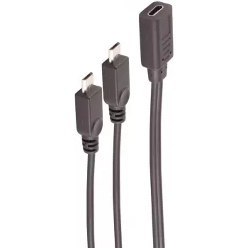 SHIVERPEAKS BS13-20021 USB-C naar 2x Micro-USB B splitterkabel 0,3 m zwart