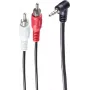 SHIVERPEAKS BS30842 audiokabel 1,5 m 3,5 mm naar 2x RCA stekker zwart