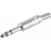ShiverPeaks BS50200 6,3 mm jackstekker stereo, 3-polig, metaal, soldeerbaar, met knikbescherming