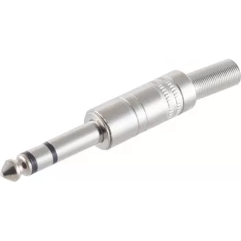 ShiverPeaks BS50200 6,3 mm jackstekker stereo, 3-polig, metaal, soldeerbaar, met knikbescherming