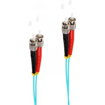 SHIVERPEAKS BS77905/3 5m ST naar ST OM3 multimode duplex glasvezel patchkabel, aqua