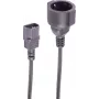 SHIVERPEAKS IEC C14 naar CEE 7/3 stroomadapterkabel, 1 m, 1 mm², 10 A, 250 V, zwart BS09-07025