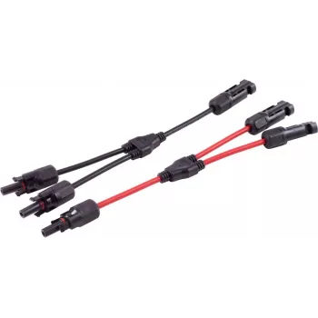 SHIVERPEAKS PV4 T-adapter kabel-set, 2-naar-1, 4 mm², rood/zwart, 30 cm (BS02-21022)