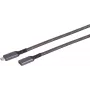 SHIVERPEAKS S-Conn 14-74006 USB-C naar USB-C kabel 1m USB 3.2 Gen 2 10Gbps 100W PD zwart & wit