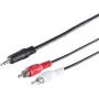 SHIVERPEAKS S-Conn 3,5mm naar 2x RCA audiokabel 2,5m zwart rood wit (30832-2.5)