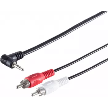 S/CONN maximum connectivity 3,5 mm stereo haakse jack naar 2 RCA-kabel, 1,5 m 30842