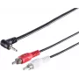 S/CONN maximum connectivity 3,5 mm stereo haakse jack naar 2 RCA-kabel, 1,5 m 30842