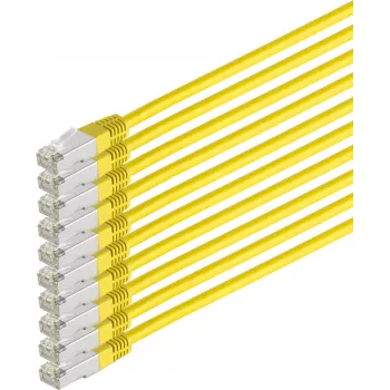 SHIVERPEAKS S/CONN maximum connectivity Cat 6 S/FTP PIMF halogeenvrije patchkabel-set, 10x 1,0m, geel (75711-HY-SET-10)