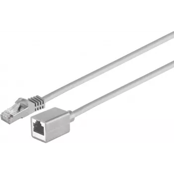 SHIVERPEAKS S/CONN maximum connectivity Cat.7 S/FTP PIMF halogeenvrije netwerk-verlengkabel, RJ45 stekker naar bus, 0,5 m, grijs (08-62010)