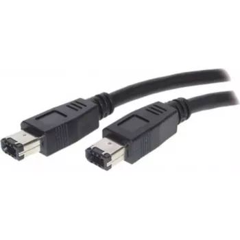 SHIVERPEAKS S/CONN Maximum Connectivity FireWire-kabel, IEEE 1394a, 6-pins stekker naar 6-pins stekker, 400 Mbps, 1,8 m, zwart 77202
