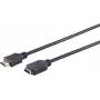 SHIVERPEAKS S/CONN maximum connectivity HDMI-verlengkabel 2,0m - HDMI Type-A stekker naar bus, vergulde contacten, Ultra HD 4K, 3D, HEAC, Ethernet, ARC, CEC, High Speed with Ethernet, zwart 77479-2.0
