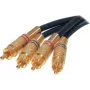 SHIVERPEAKS S/CONN maximum connectivity RCA audiokabel, 2 RCA stekker naar 2 RCA stekker, vergulde metaalstekkers, 2,5 m, zwart 40224