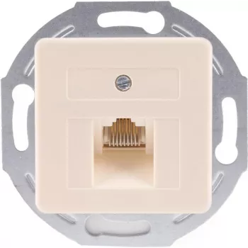 SHIVERPEAKS S/CONN maximum connectivity UAE RJ45 inbouw netwerkdoos 1x8 met centraalplaat en metalen montagering, zuiverwit 74221-1-50-UNI