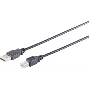 SHIVERPEAKS S/CONN Maximum Connectivity USB 2.0 High-Speed-kabel, A naar B, zwart, 0,5 m (13-23015)