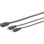 SHIVERPEAKS S/CONN maximum connectivity USB-C bus naar 2x USB Micro-B stekker Y-splitter adapterkabel, USB 2.0, 0,3m, zwart 13-20021