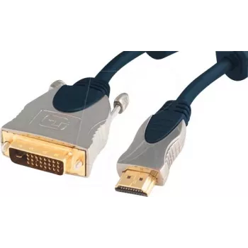 shiverpeaks SP77482 HDMI-naar-DVI-D kabeladapter, 2 m, blauw & chroom