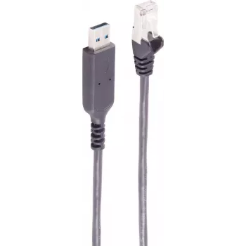 SHIVERPEAKS USB-A naar RJ45 gigabit ethernet-adapterkabel, 2m, zwart BS13-52035